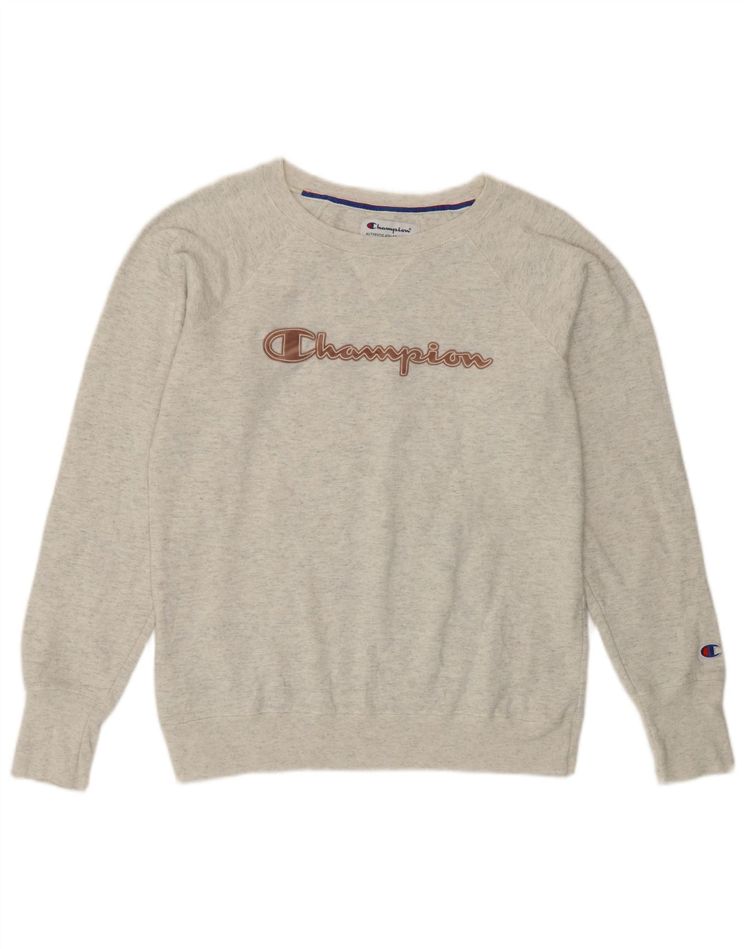 Champion Dame Grafisk Oversized Sweatshirt Jumper UK 10 Lille Grå