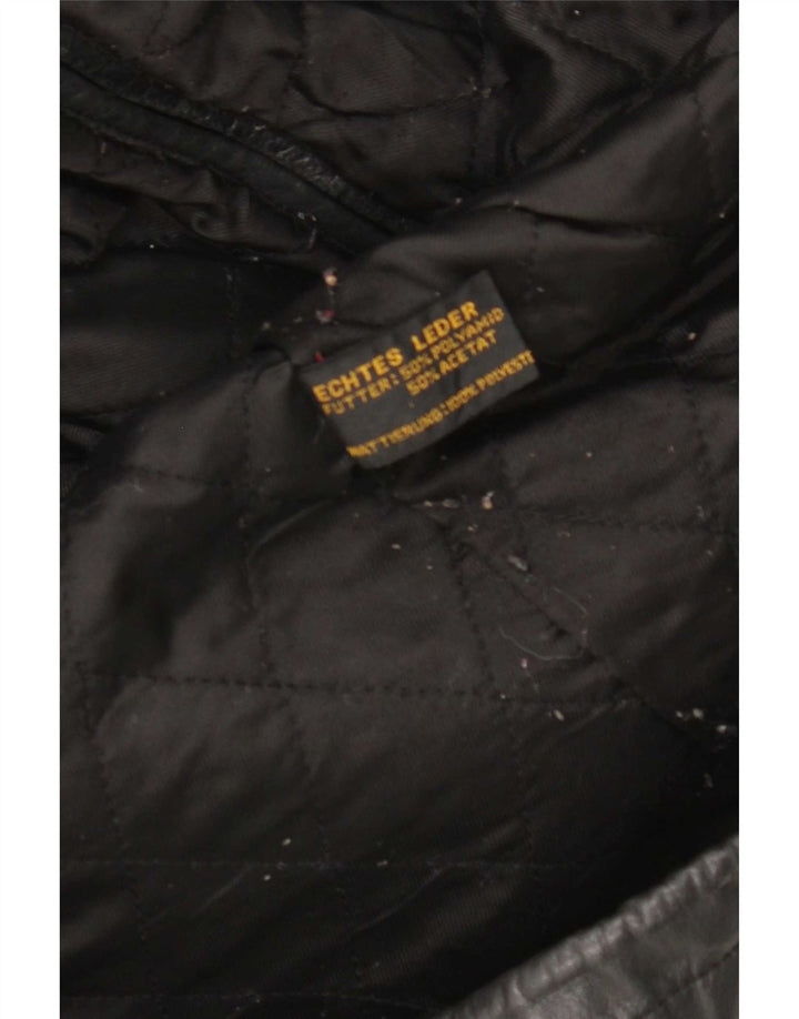 Yorn Dame Oversized Læderfrakke EU 40 Medium Sort