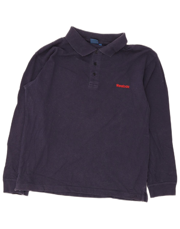 Reebok Langærmet Polo Shirt til mænd Medium Navyblå Bomuld