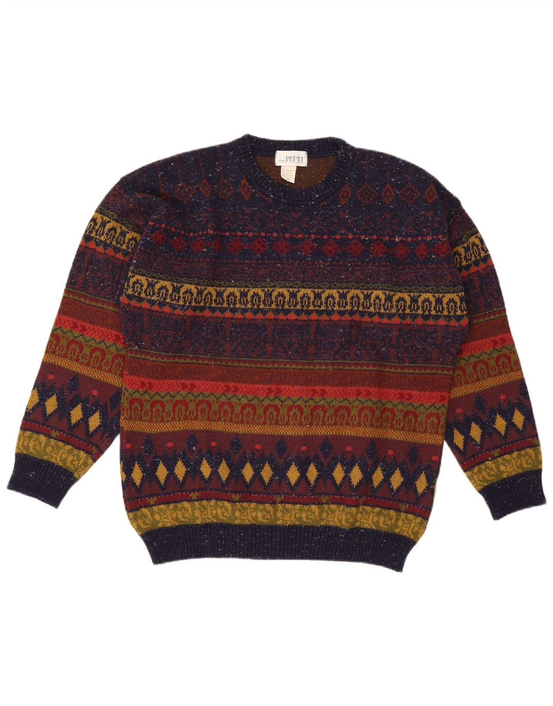 Pitti Herre trøje med rund hals IT 54 XL Flerfarvet Fair Isle
