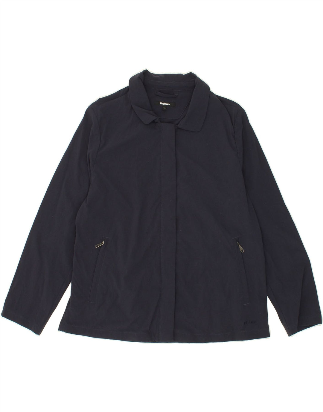 ROHAN Girls Rain Jacket 13-14 Years Navy Blue Polyamide Vintage Rohan and Second-Hand Rohan from Messina Hembry 