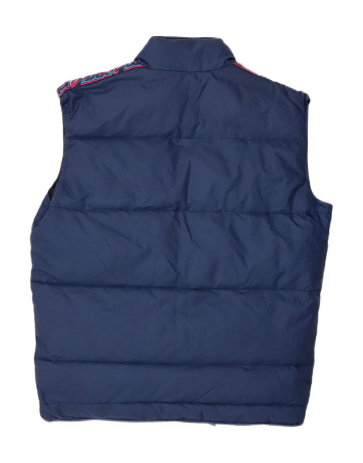 ASICS Mens Padded Gilet UK 40 Large Navy Blue Polyester Vintage Asics and Second-Hand Asics from Messina Hembry 