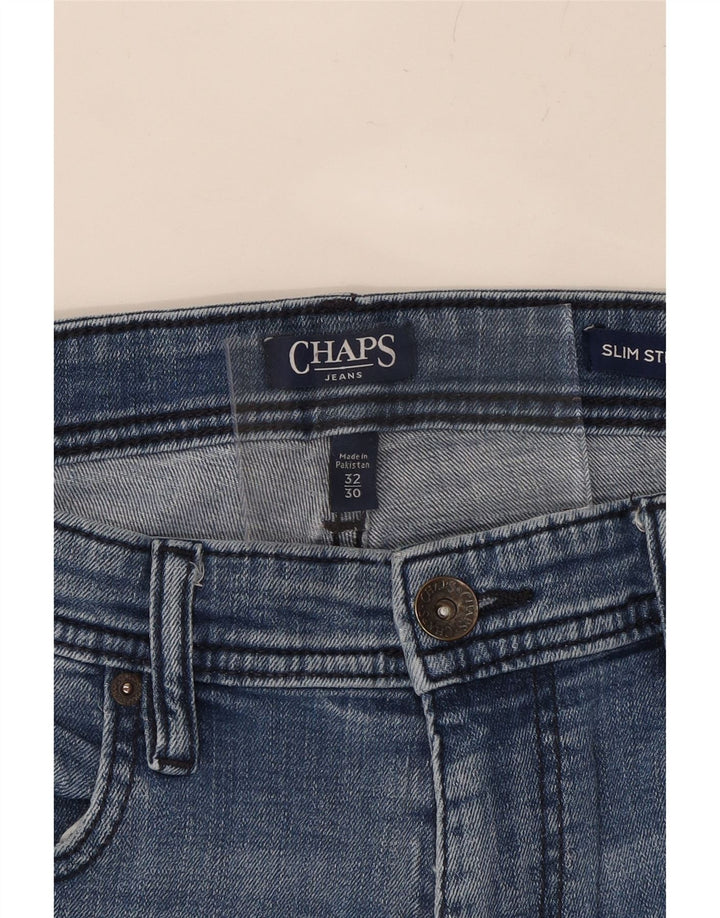 CHAPS Mens Slim Straight Jeans W32 L30 Blue Cotton Vintage Chaps and Second-Hand Chaps from Messina Hembry 