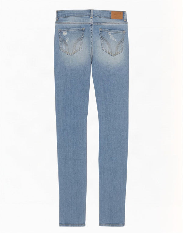 Hollister Kvinder Distressed Skinny Jeans US 0 XS W24 L33 Blå Bomuld