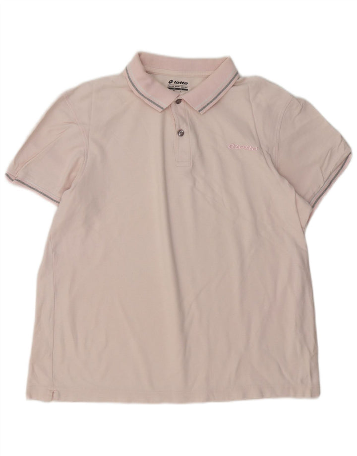 Lotto Herre Polo Shirt Stor Pink Bomuld