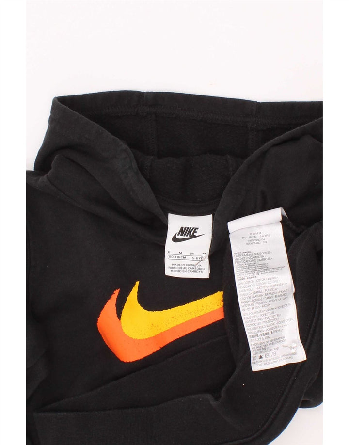 Nike drenge grafisk hættetrøje 5-6 år medium sort bomuld