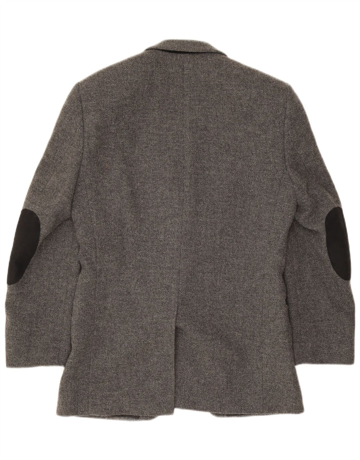 Vintage herre 2-knaps blazerjakke IT 46 Lille grå uld