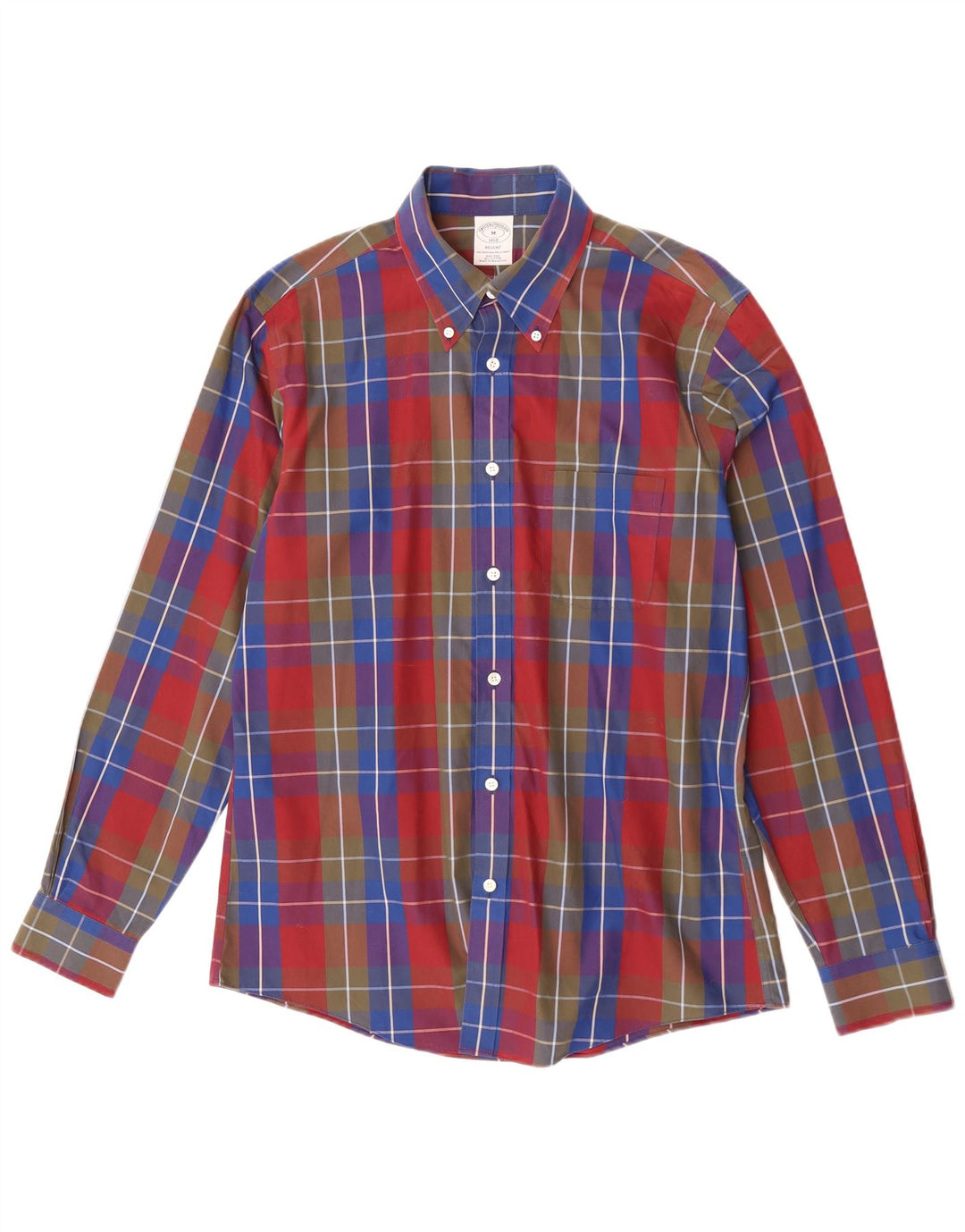 Brooks Brothers Herre Regent-skjorte Medium Flerfarvet Plaid Bomuld