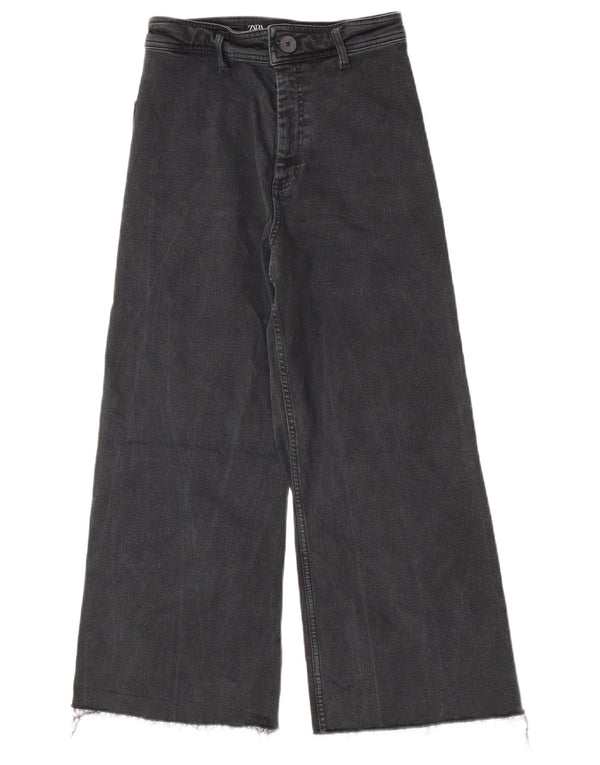 Zara Womens The Marine High Rise Straight Jeans EU 38 Small W28 L24 Grå