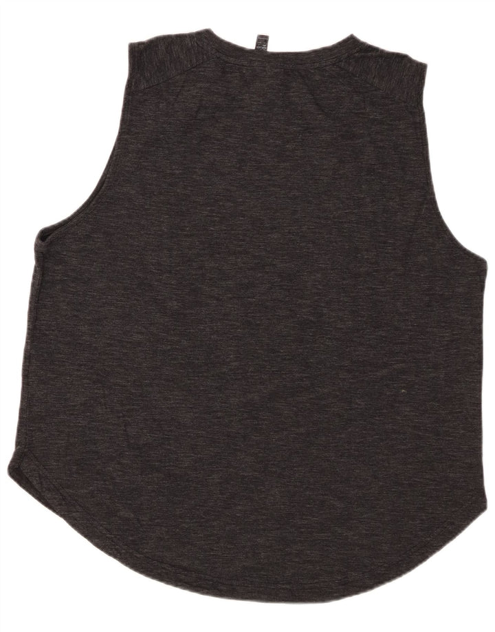 ADIDAS grafisk vesttop til kvinder DK 16/18, stor grå flækket