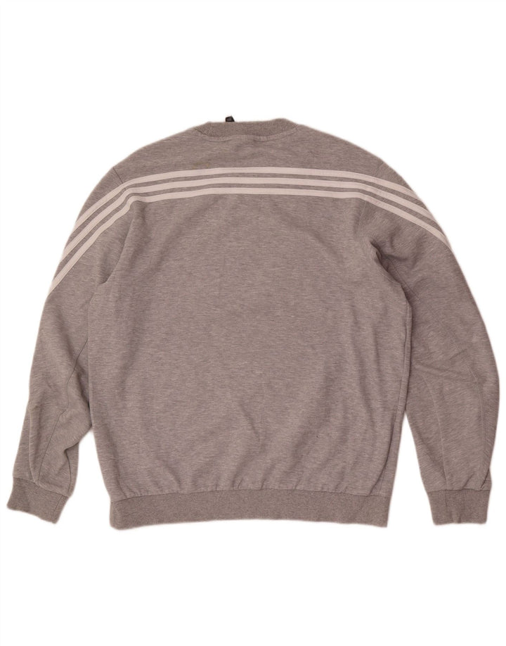 Adidas Herre Washington Huskies Grafisk Sweatshirt Jumper Stor Grå Bomuld