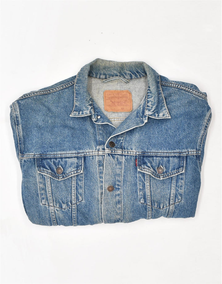 LEVI'S Denimjakke til mænd UK 42 XL Blå Bomuld