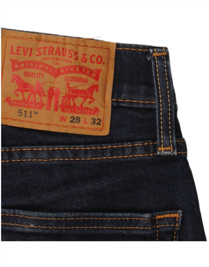 Levi's Dame 511 Slim Jeans W28 L32 Marineblå Bomuld