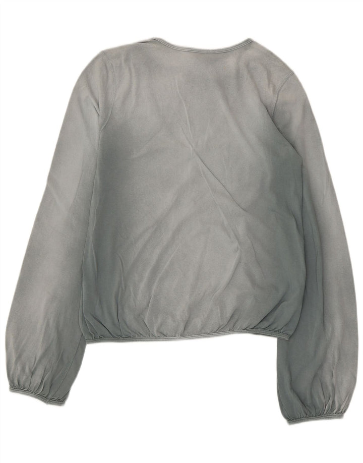 Diesel Dame Crop Top Langærmet UK 14 Large Blue Cotton