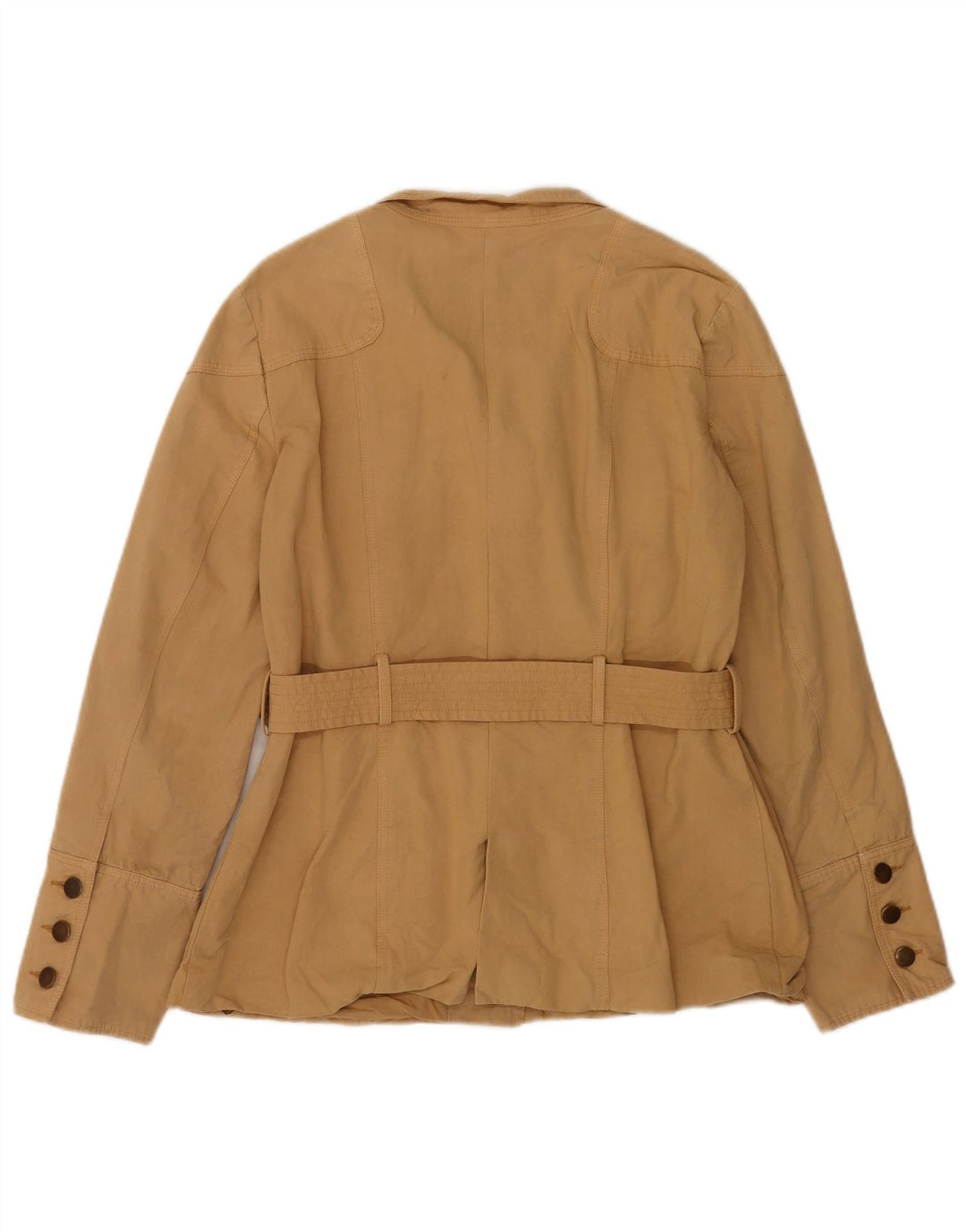 Zara Womens Utility Jacket EU 42 Stor Beige Bomuld