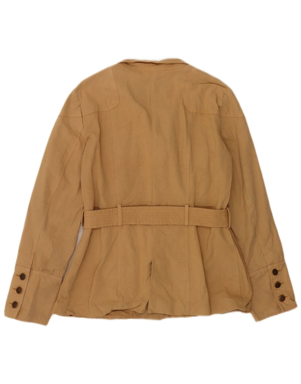 Zara Womens Utility Jacket EU 42 Stor Beige Bomuld