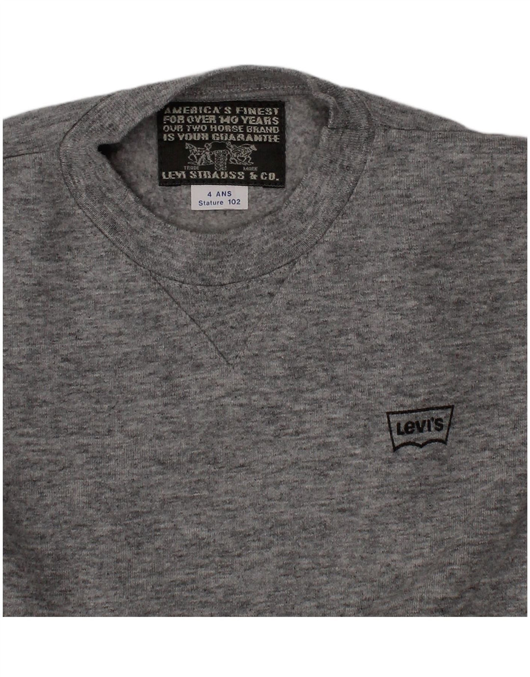 Levi's Boys Sweatshirt Jumper 3-4 år Grå Flecked
