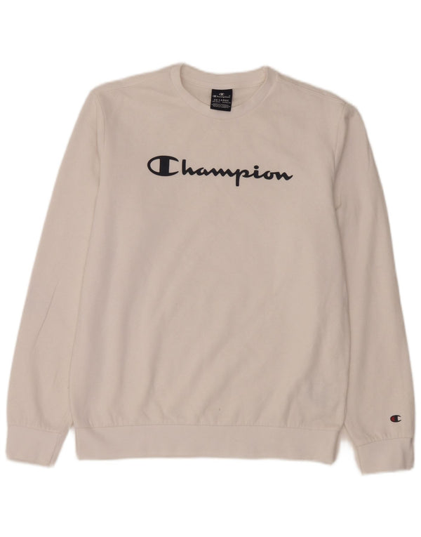 Champion Boys Grafisk Sweatshirt Jumper 15-16 år 2XL Hvid Bomuld