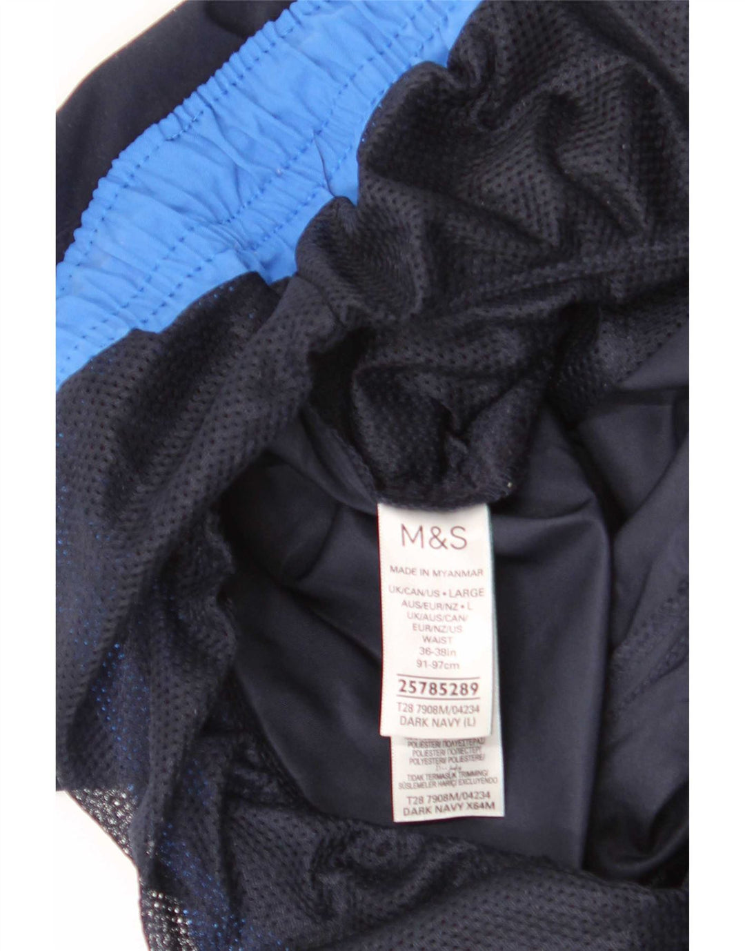 Marks & Spencer Badeshorts til mænd store marineblå polyester