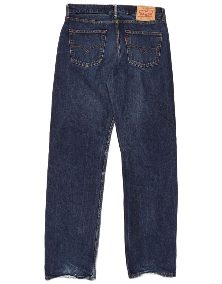 Levi's Herre 751 Straight Jeans W34 L34 Marineblå Bomuld