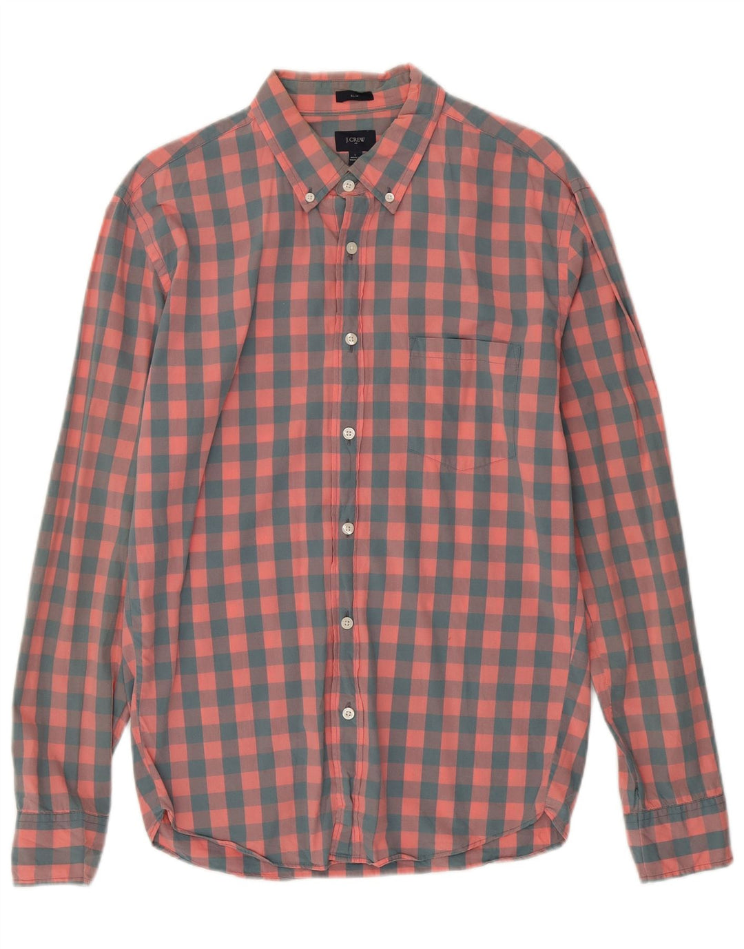 J. Crew Herre Slim Shirt Large Pink Gingham