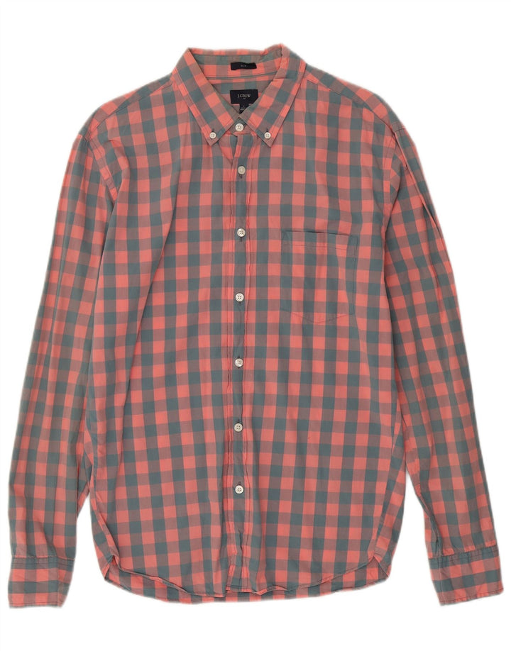 J. Crew Herre Slim Shirt Large Pink Gingham