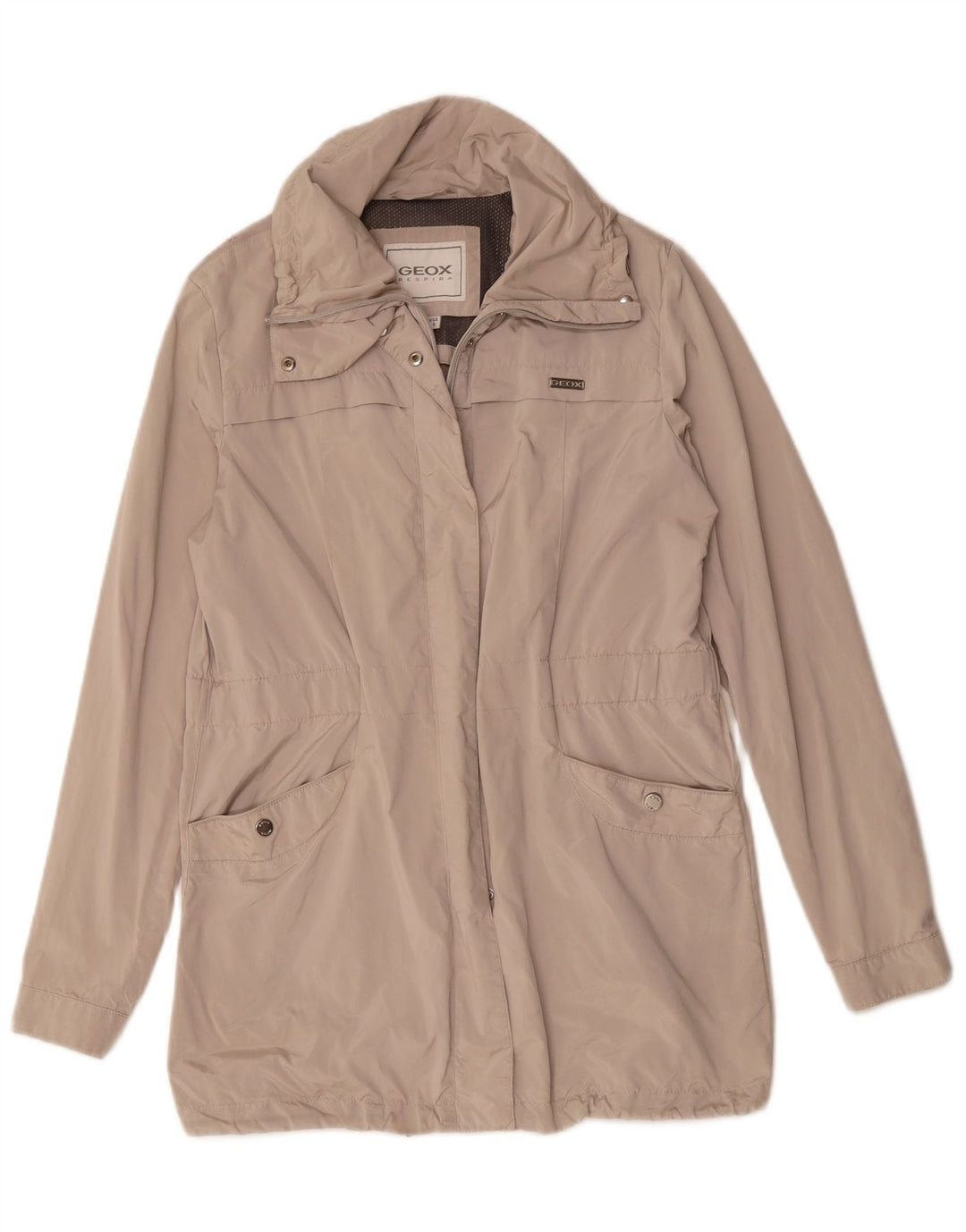 Geox Trench Coat til kvinder UK 10 Smalll Beige Polyester