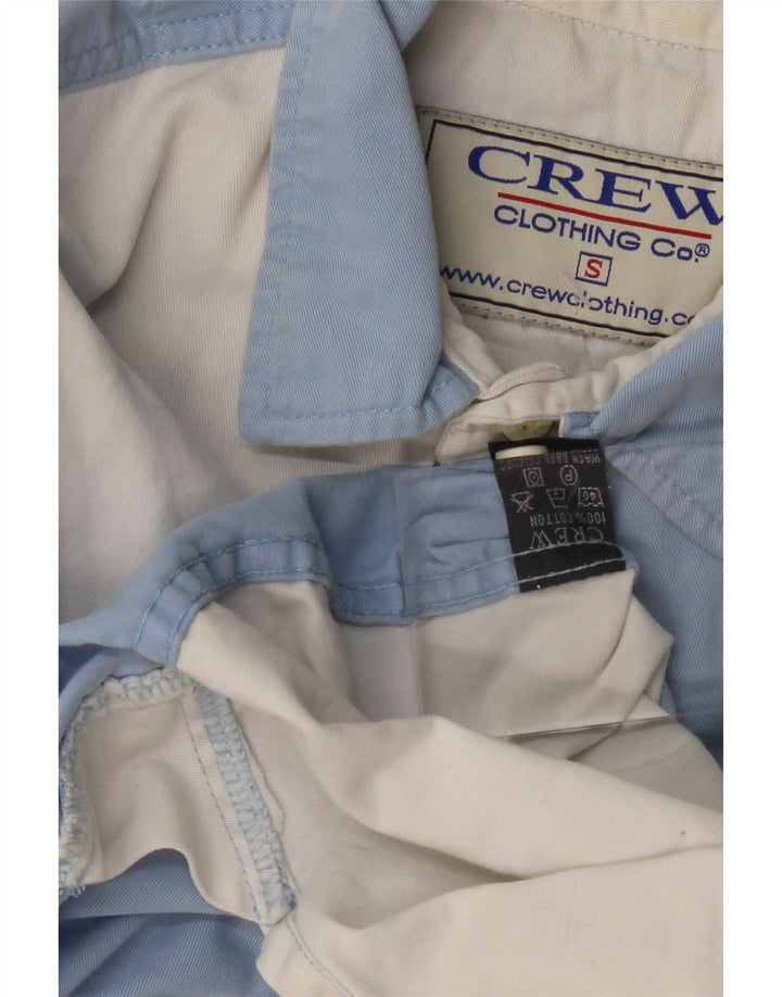 Crew Clothing Herre Grafisk Pullover Shirt Lille blå Colourblock Bomuld