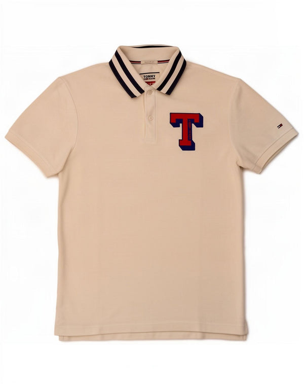 Tommy Hilfiger Herre Grafisk Regular Fit Polo Shirt Medium Hvid Stribet