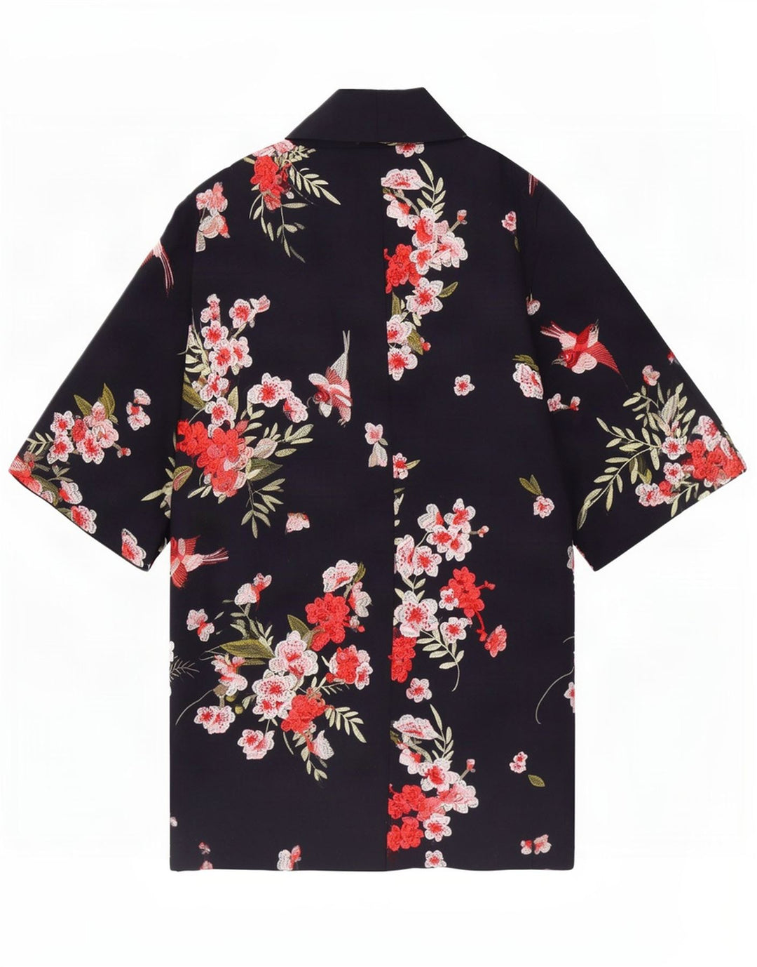 Ted Baker Dame Oversized 3/4-ærmet overfrakke UK 10 Small Navy Blue Floral