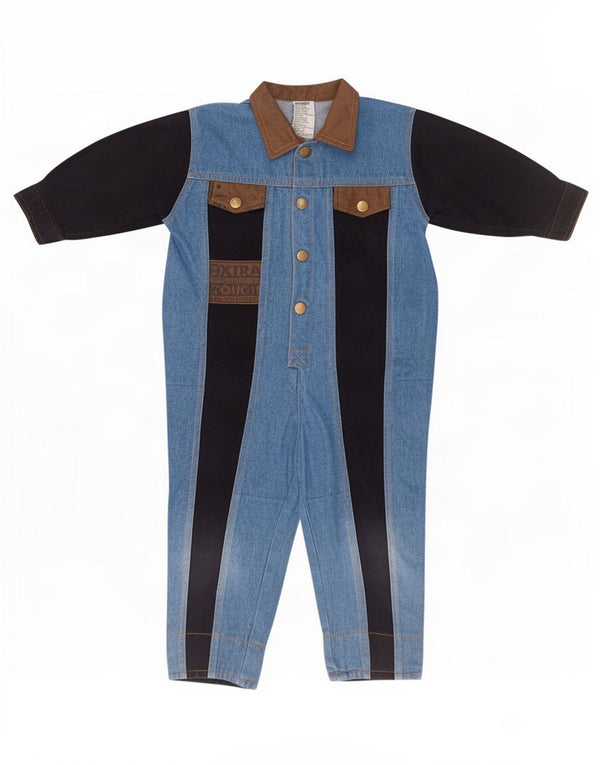 Gitano Baby Boys Grafisk Denim Jumpsuit 0-3 Måneder Blå Colourblock Bomuld