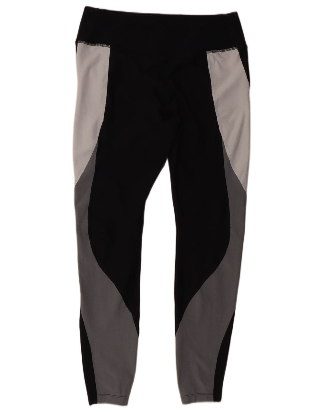 Nike Dame Dri Fit Leggings UK 14 Large Black Colourblock
