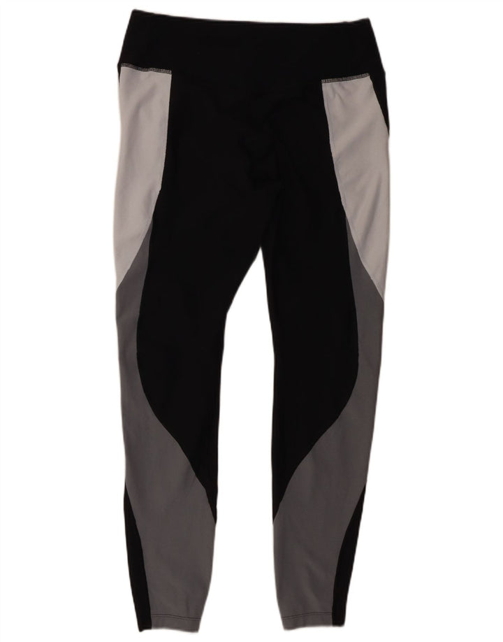 Nike Dame Dri Fit Leggings UK 14 Large Black Colourblock