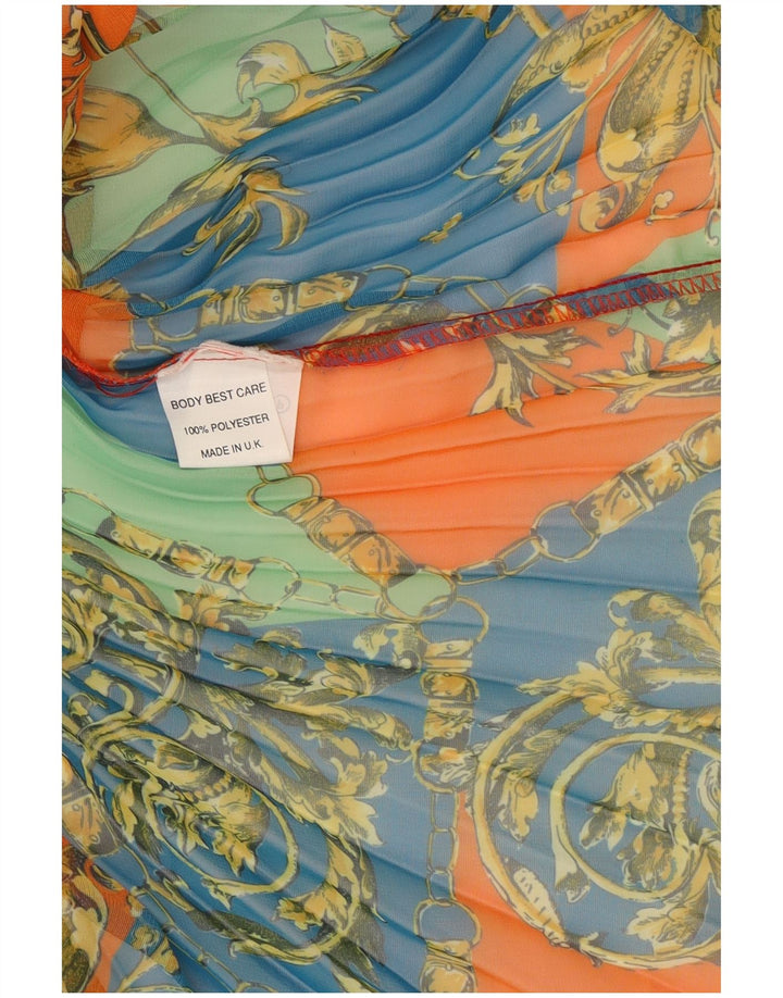 Vintage A-line nederdel til kvinder W25 XS flerfarvet blomsterpolyester