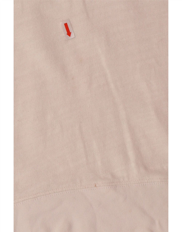 J. CREW Dame Oversized Sweatshirt Jumper UK 10 Small White Bomuld