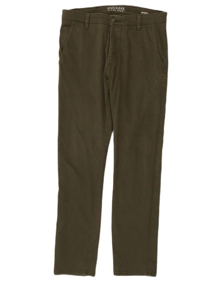 DOCKERS Herre Khakis Skinny Chino Bukser W30 L32 Grøn Bomuld