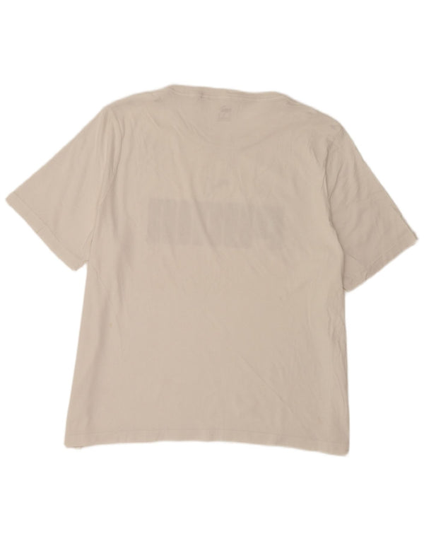 Puma Herre Grafisk T-Shirt Top 2XL Hvid Bomuld