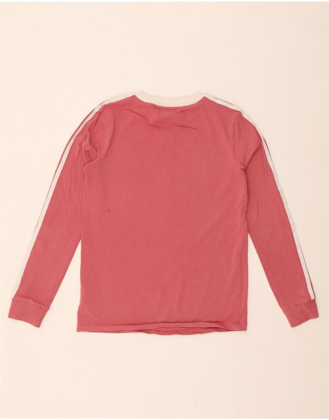 ADIDAS Dame Top Langærmet UK 8 Lille Pink Bomuld