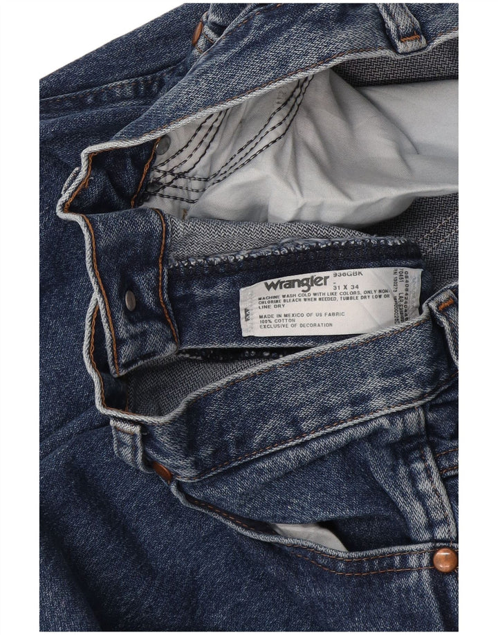 Wrangler Straight Jeans til mænd W31 L34 blå bomuld