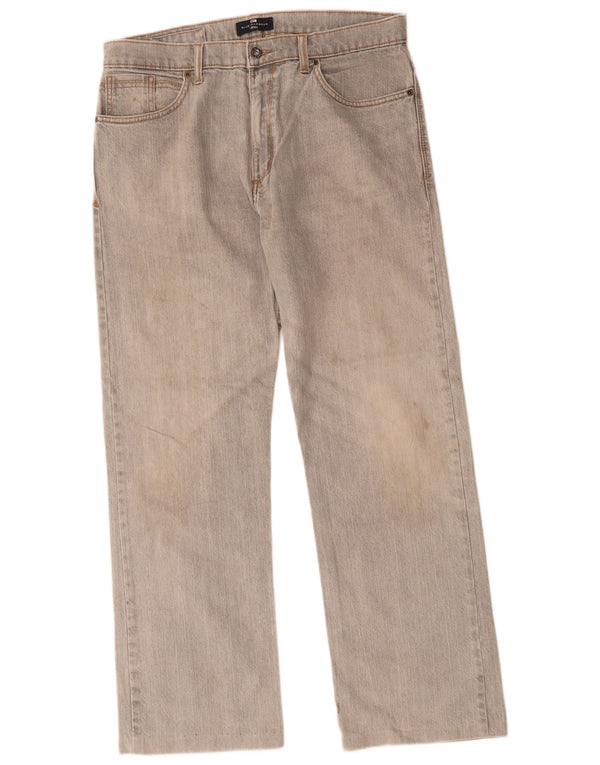 Marks & Spencer Herre Blue Harbor Straight Jeans W34 L31 Grå Bomuld