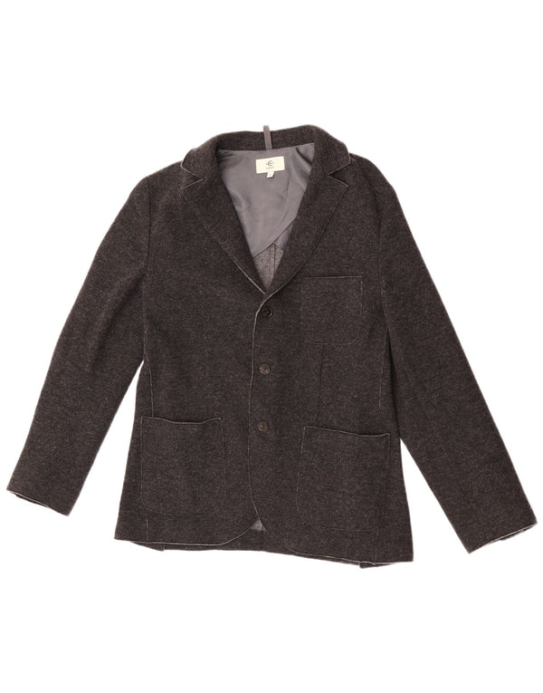 Cerruti 1881 dame 3-knaps blazerjakke IT 50 XL grå uld