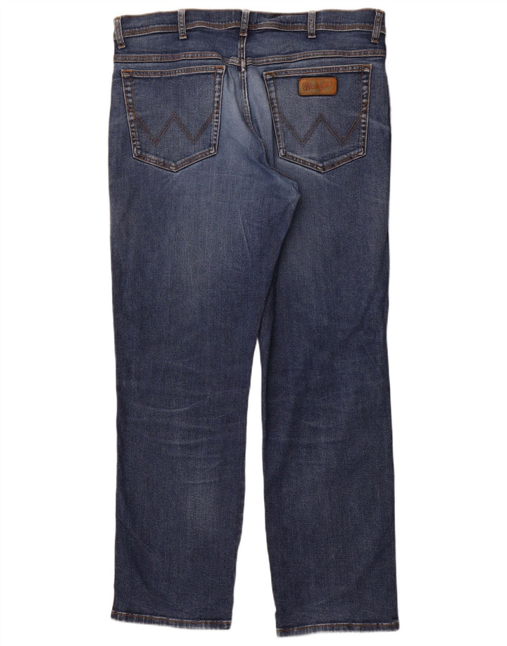 Wrangler Herre Texas Straight Jeans W40 L34 Blå Bomuld