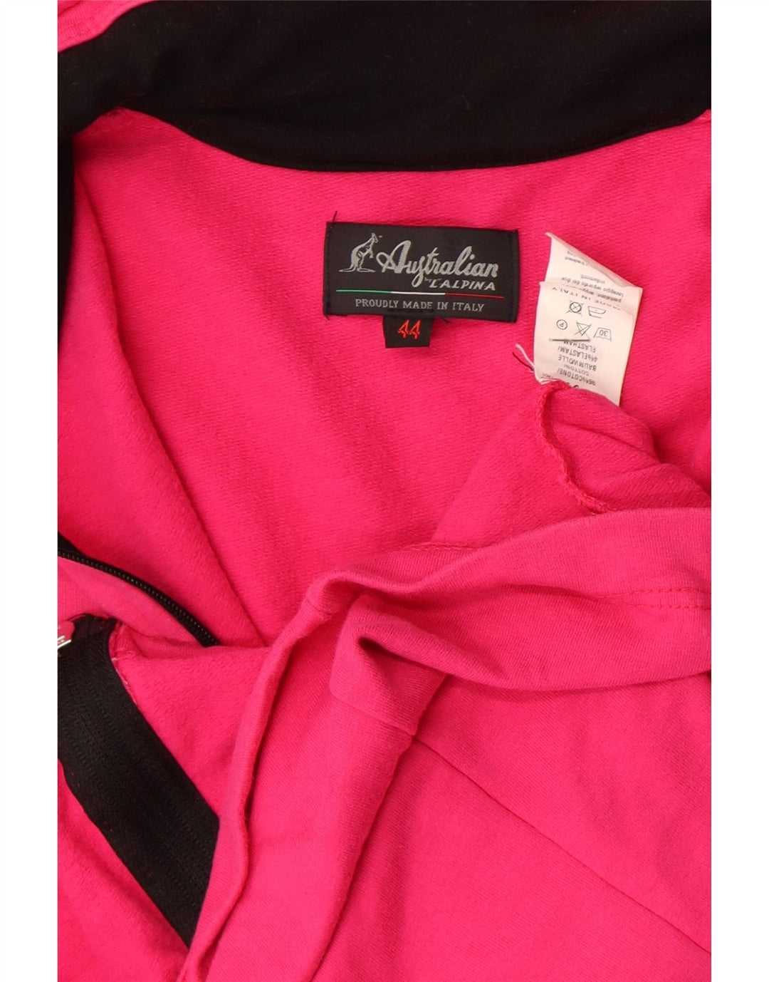 AUSTRALIAN L'ALPINA træningsdragt topjakke til kvinder IT 44 Medium Pink Bomuld