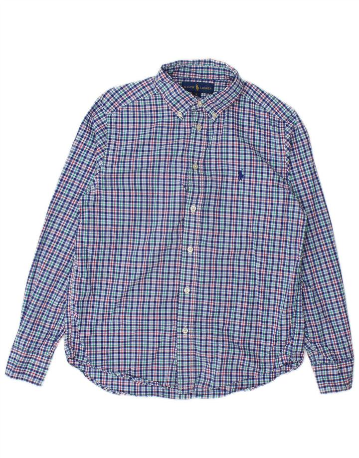 Ralph Lauren drengeskjorte 13-14 år blå Gingham bomuld