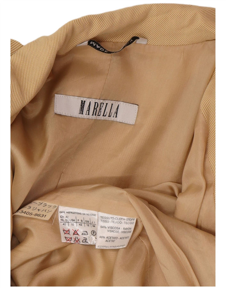Marella Womens Longline 3-knaps blazerjakke UK 12 Medium Beige Viscose