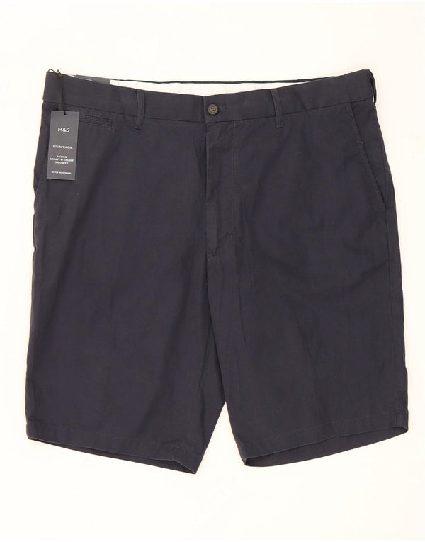 Marks & Spencer Herre Chino Shorts W38 XL Marineblå Bomuld