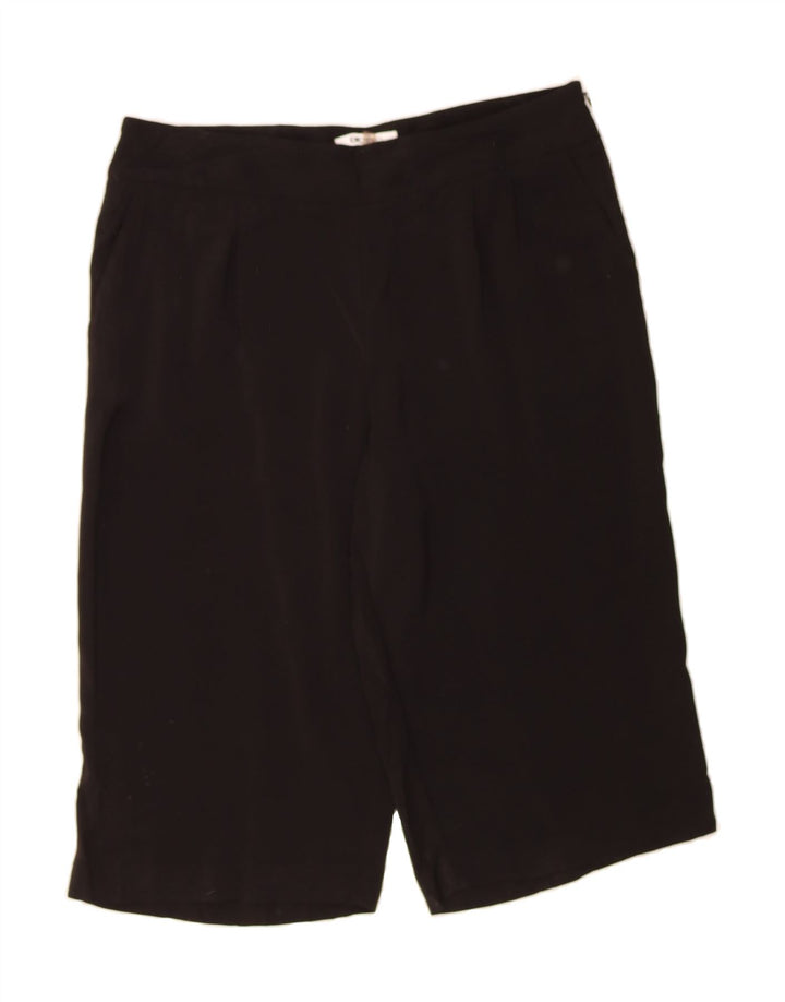 DKNY Womens High Waist Bermuda Shorts US 14 XL W36  Black Polyester Vintage Dkny and Second-Hand Dkny from Messina Hembry 