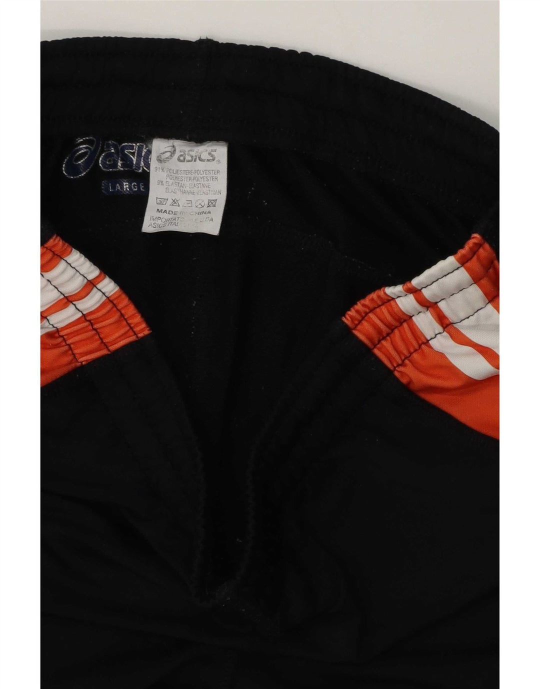 Asics Womens Bermuda Sport Shorts UK 14 Large Black Colourblock Polyester