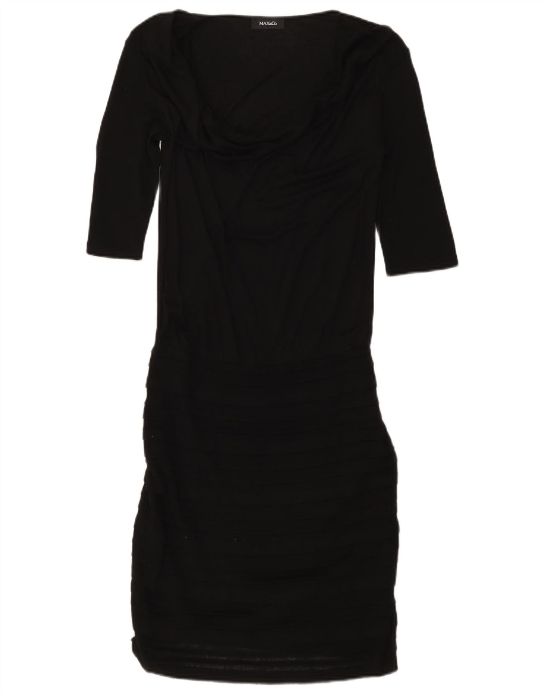 Max & Co. Dame 3/4-ærmet Shift Dress UK 8 Small Black