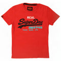 Superdry Grafisk T-shirt til mænd, medium rød bomuld